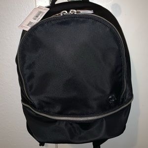 New with tags Lululemon City Adventure mini backpack 11L, black/silver.
